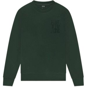 Kultivate - Sweater - Groen - Regular Fit - Lange Mouwen - Backprint
