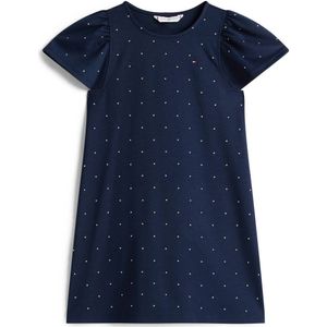 Tommy Hilfiger mini jurk met stippen donkerblauw