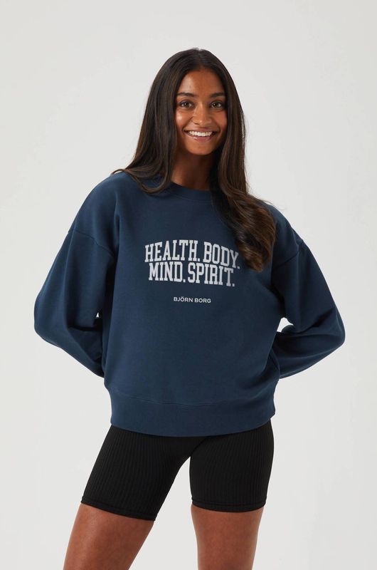 Björn Borg - Boyfriend Crew - Damesfitness Sweater - Grafische Print