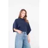 Est'seven gebreide trui met wol donkerblauw