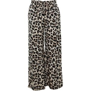 Paprika loose fit broek met dierenprint zwart/bruin