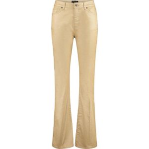 Expresso coated flared broek beige