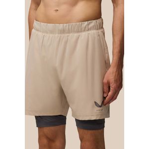 Castore sportshort Flow 2-in-1 beige
