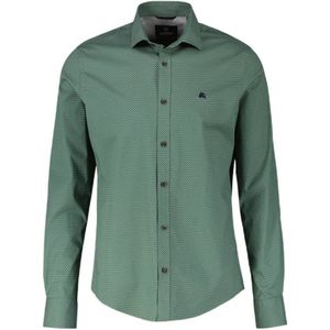 LERROS regular fit overhemd met all over print sage green