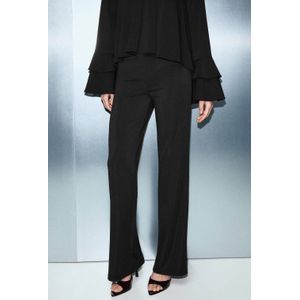 Mango straight regular waist casual broek zwart
