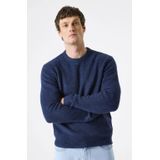 GARCIA - Effen Trui - Blauw - Lange Mouw