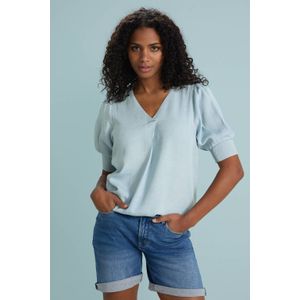 Geisha top lichtblauw