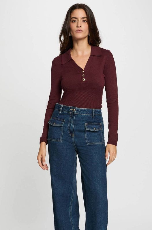 Morgan top donkerpaars