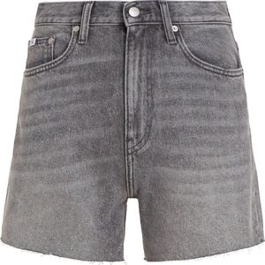 CALVIN KLEIN JEANS high waist regular fit short grijs