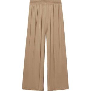 Mango high waist wide leg pantalon lichtbeige