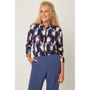 Gardeur - Blouse - Multi - Straight Fit - Viscose - Grafische Print
