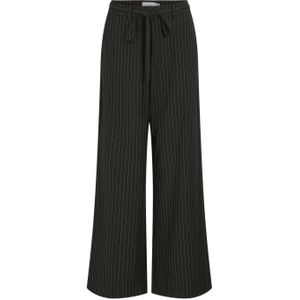 VILA high waist wide leg pantalon VIESMA zwart/ wit