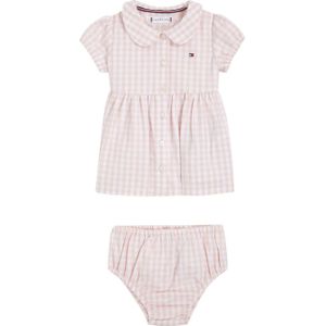 Tommy Hilfiger baby jurk met bloomer roze/wit