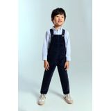 Mango Kids corduroy tuinbroek donkerblauw