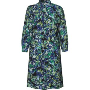 VERO MODA CURVE gebloemde halter A-lijn jurk VMCELIS groen/ blauw/ zwart