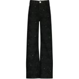 Vingino high waist wide leg jeans Cato Star met all over print washed black