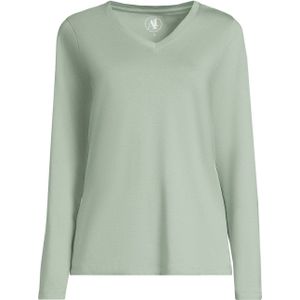Anytime longsleeve V-hals lichtgroen