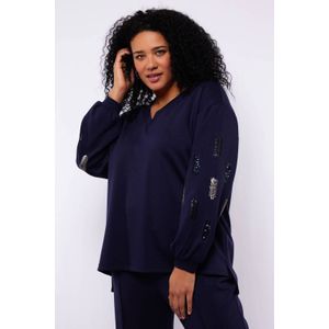 Exxcellent - Sweater - Blauw - Pailletten