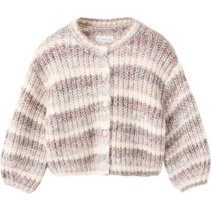 Mango Kids vest ecru grof gebreid