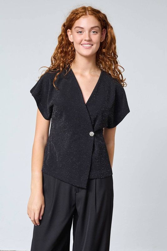 SisterS Point top zwart met glitter