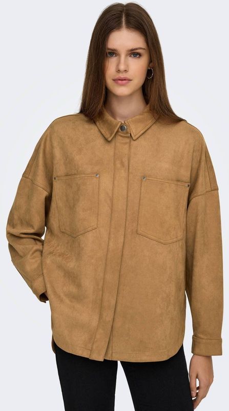 Onljanine - stina - Jas - Gespreide Kraag - Knoopsluiting - Borstzakken