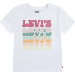 Levi's Kids T-shirt met logo wit/multi