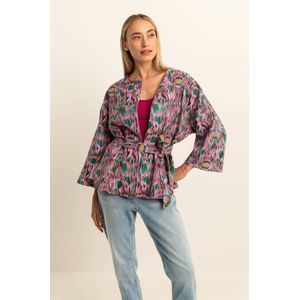 Expresso oversized kimono met all over print multi
