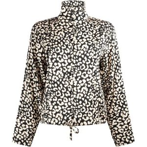 Another-Label blouse June met panterprint zwart/ wit