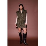 AMAYA Amsterdam bouclé korte rok bruin