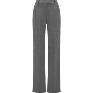 Fifth House high waist straight fit broek grijs