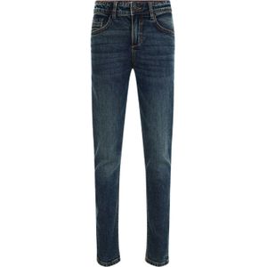 WE Fashion Blue Ridge tapered fit jeans met slijtage blue denim