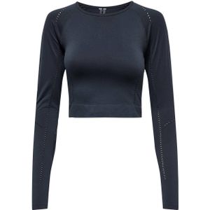 ONLY PLAY cropped sportshirt ONPSELMA donkerblauw