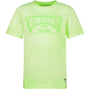 Vingino T-shirt Hapo met logo neongroen