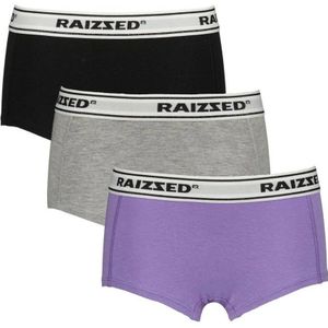 Raizzed short Nora - set van 3 zwart/grijs melange/lila