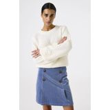 GARCIA - Sleeve Flowers - Trui - Gebroken Wit