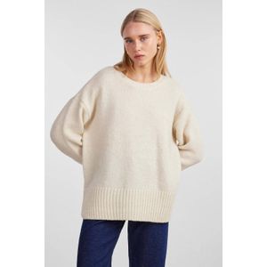 PIECES sweater PCNANCY van gerecycled polyester ecru