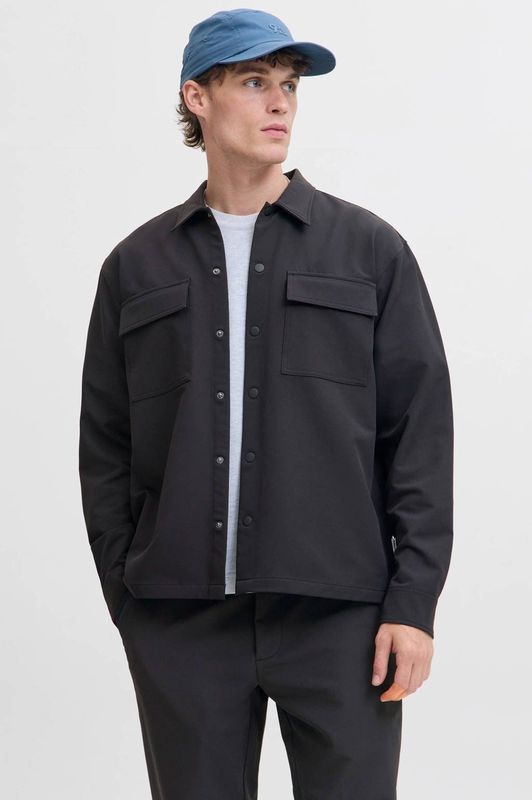 JACK & JONES CORE relaxed casual overhemd donkerblauw