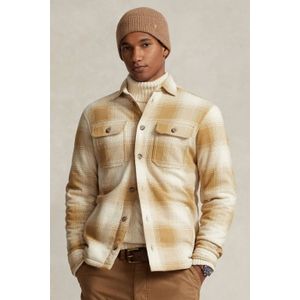 POLO Ralph Lauren geruit regular fit overhemd winter cream/cafe tan