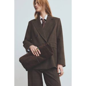 Mango blazer donkerbruin