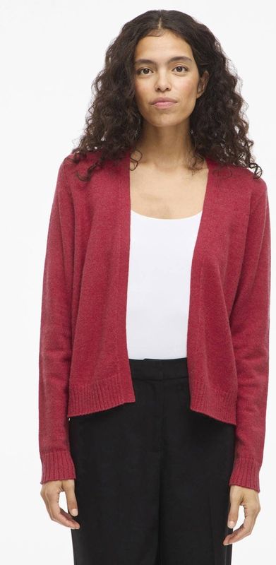 VILA - Vest - Rood - Gebreid