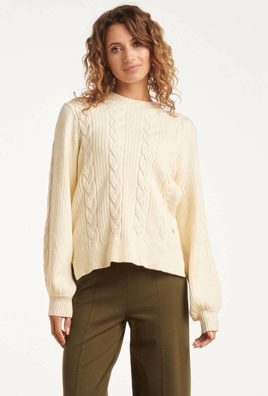 Smashed Lemon Damesgestructureerd gebreide trui |