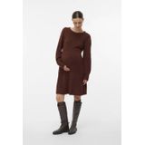 Mlhira - Zwangerschapsjurk - Gebreide Jurk - Kort - Rolkraag - Lange Ballonmouwen