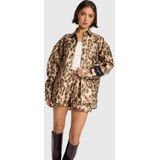 Alix The Label - Ladies Woven Jaquar Shorts - Bruin - Korte Broeken