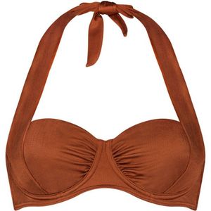 Cyell Niet-voorgevormde Strapless Halter Bikinitop Brons