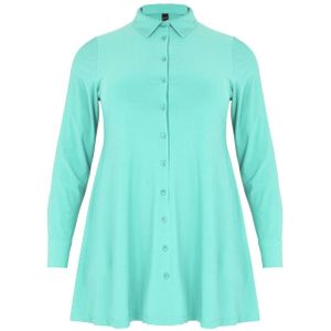 Yoek blouse DOLCE van travelstof turquoise