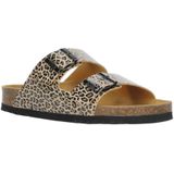 Scholl Josephine panterprint slippers beige