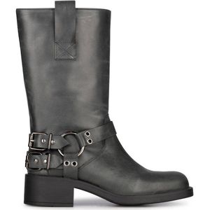 PS Poelman Leren Bikerboots Grijs