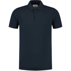 Pure Path regular fit polo donkerblauw