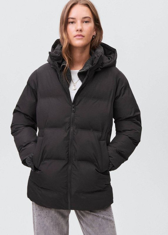 MANGO TEEN outdoor jas zwart