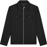 Malelions Textured Zip Overshirt - Black S